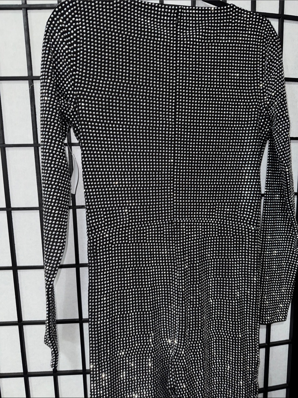 Good American Crystal Rhinestone Jumpsuit Black XL NWT Glam Party Evening - Picture 8 of 10